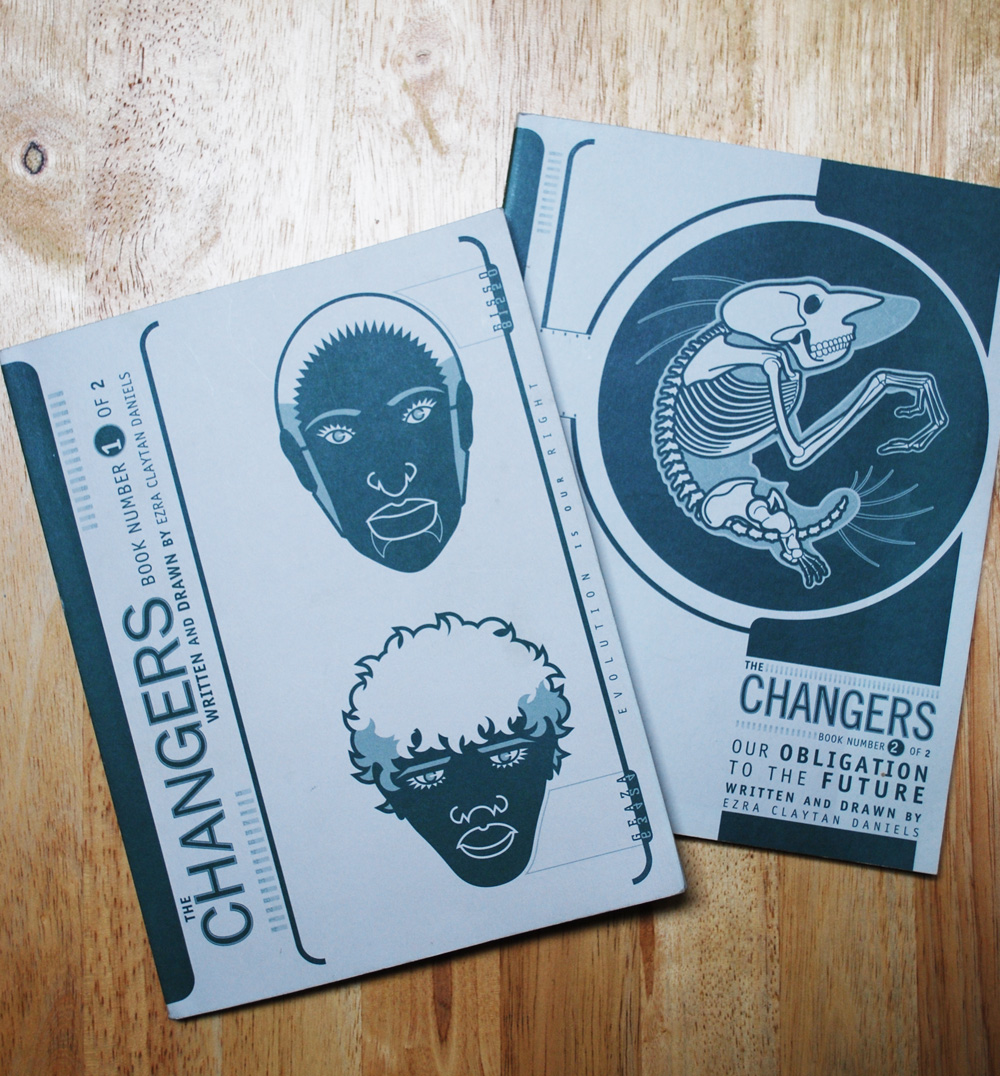 Ezra Claytan Daniels' The Changers is a two-volume self-published 2003 grahic novel