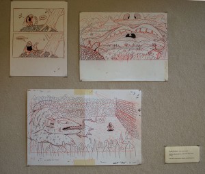Comic pages by Reilly Haden, a second year student