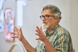 Jim Woodring during his talk