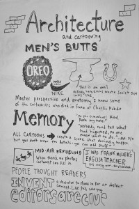 Whole class notes during a serious discussion