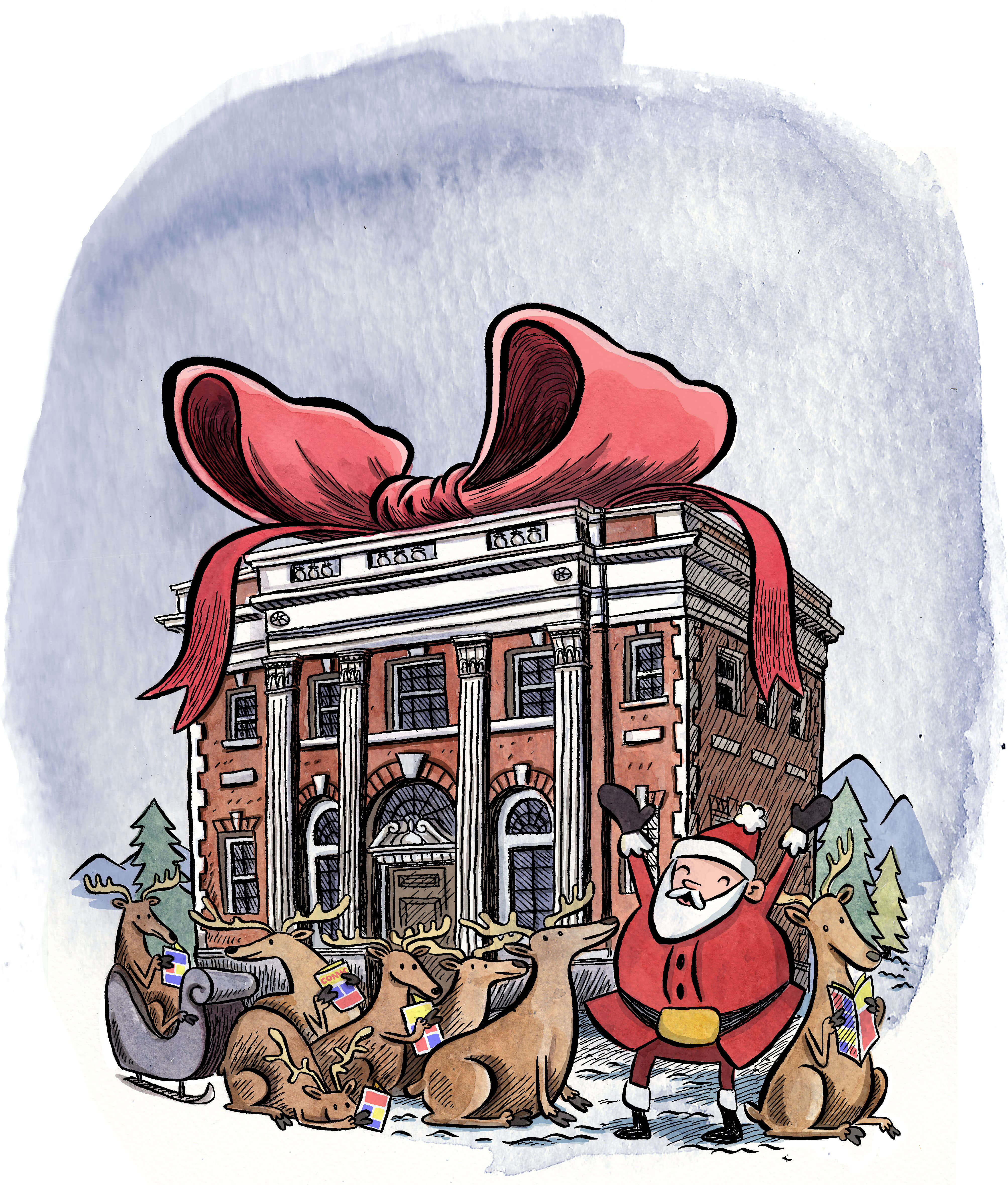 Santa Delivers Post Office to Cartoon School – The Center for Cartoon  Studies The Center for Cartoon Studies