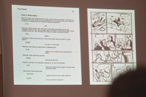 Script and thumbnails by Rebecca for "Compass North."