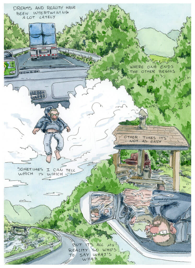 Disassociation comic by John Carvajal