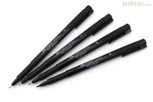 Faber-Castell PITT Artist Pen, Set of 4 (S, F, M, B)