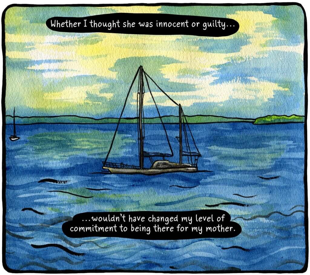 First panel of Reported Missing by Eleri Harris