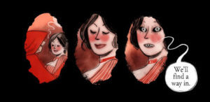 A panel from Out of Skin by Emily Carroll