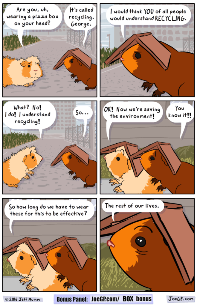 Comic page from Guinea Something Good by Jeff Mumm