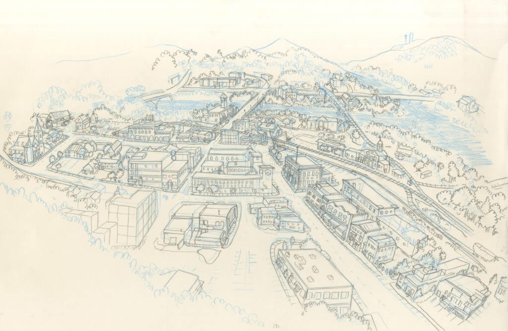 Pencils for map of White River Juction by Dan Nott