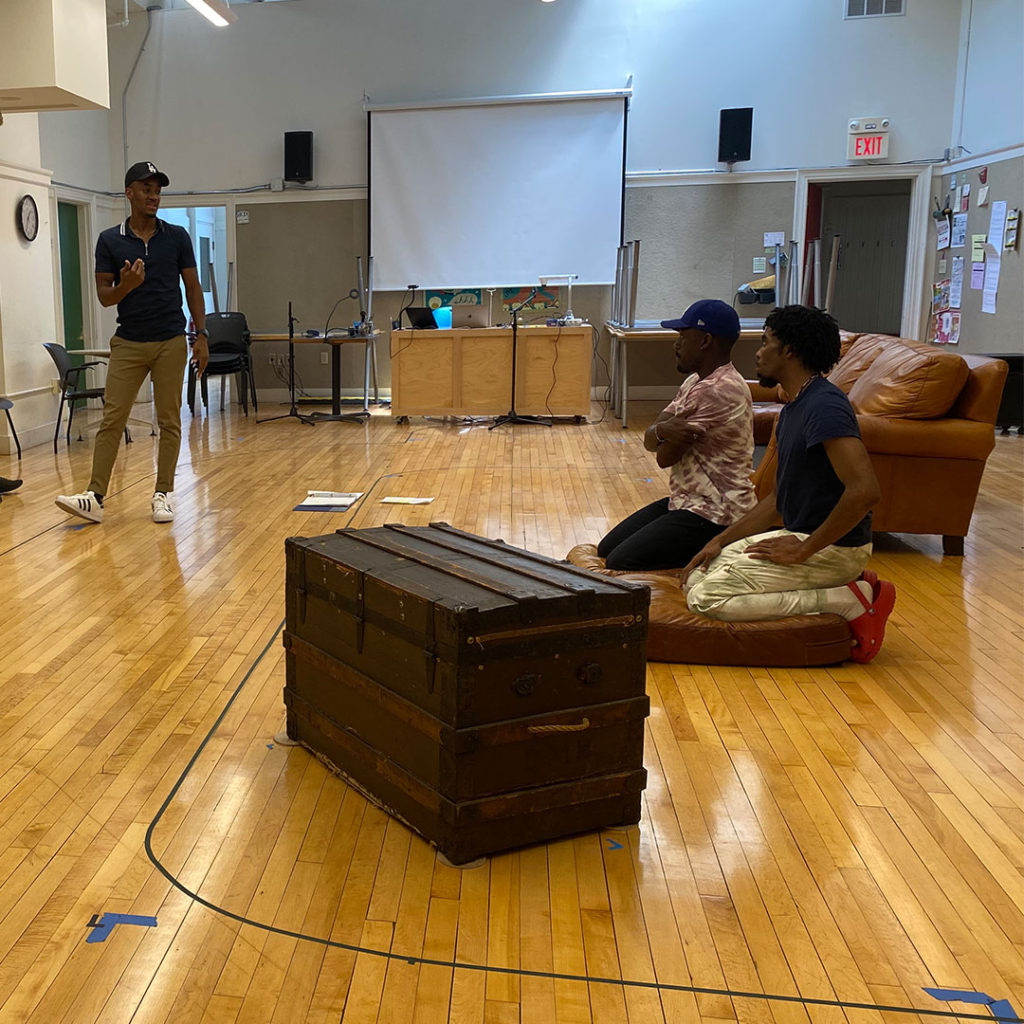 JAG Productions is back The Center for Cartoon Studies rehearsing for Theatre on the Hill with A CURIOUS THING; OR SUPERHEROES K’AINT FLY by Jeremy O'Brian and Directed by Sideeq Heard, August 13-15.