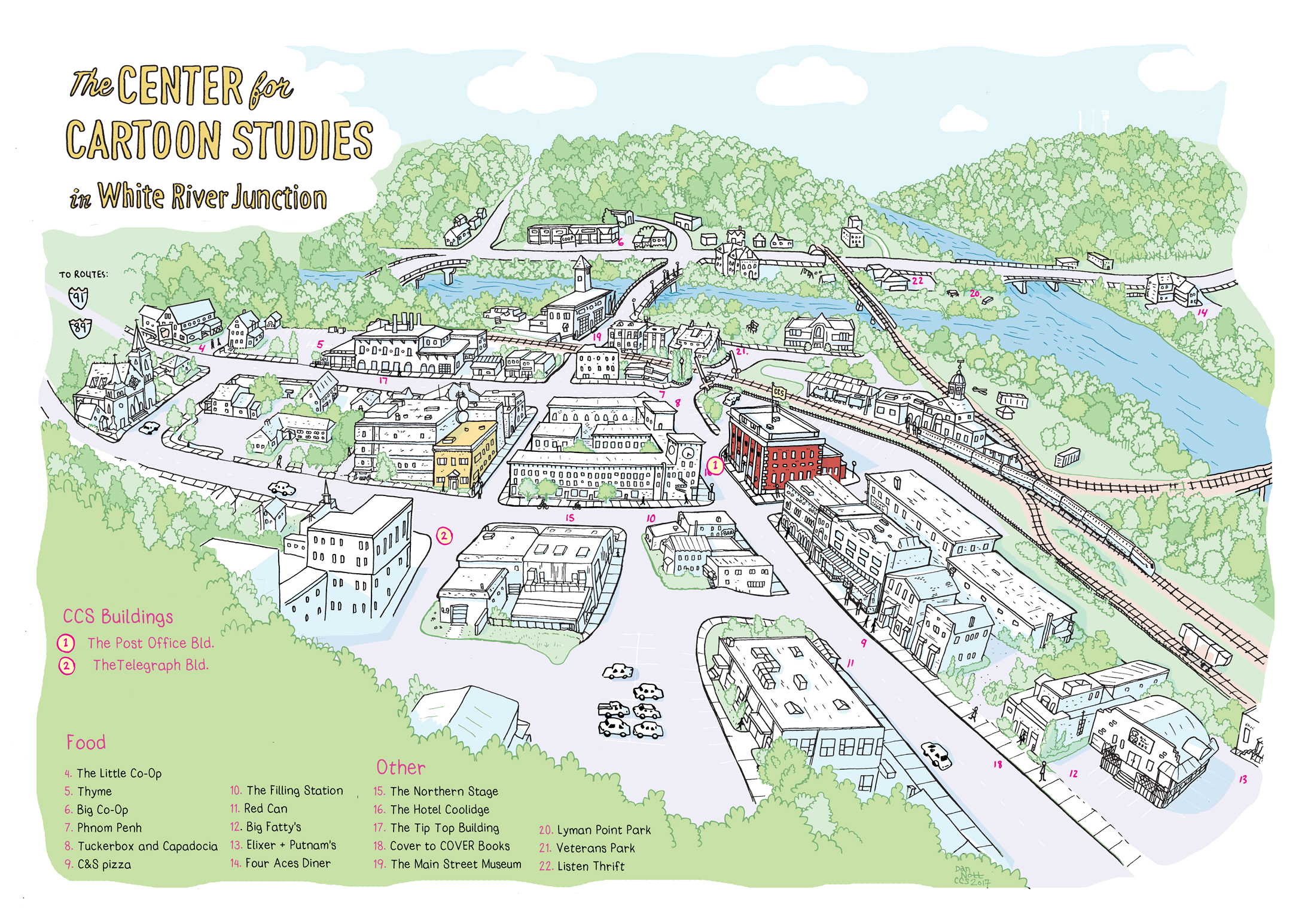 Map of the village of White River Junction, Vermont