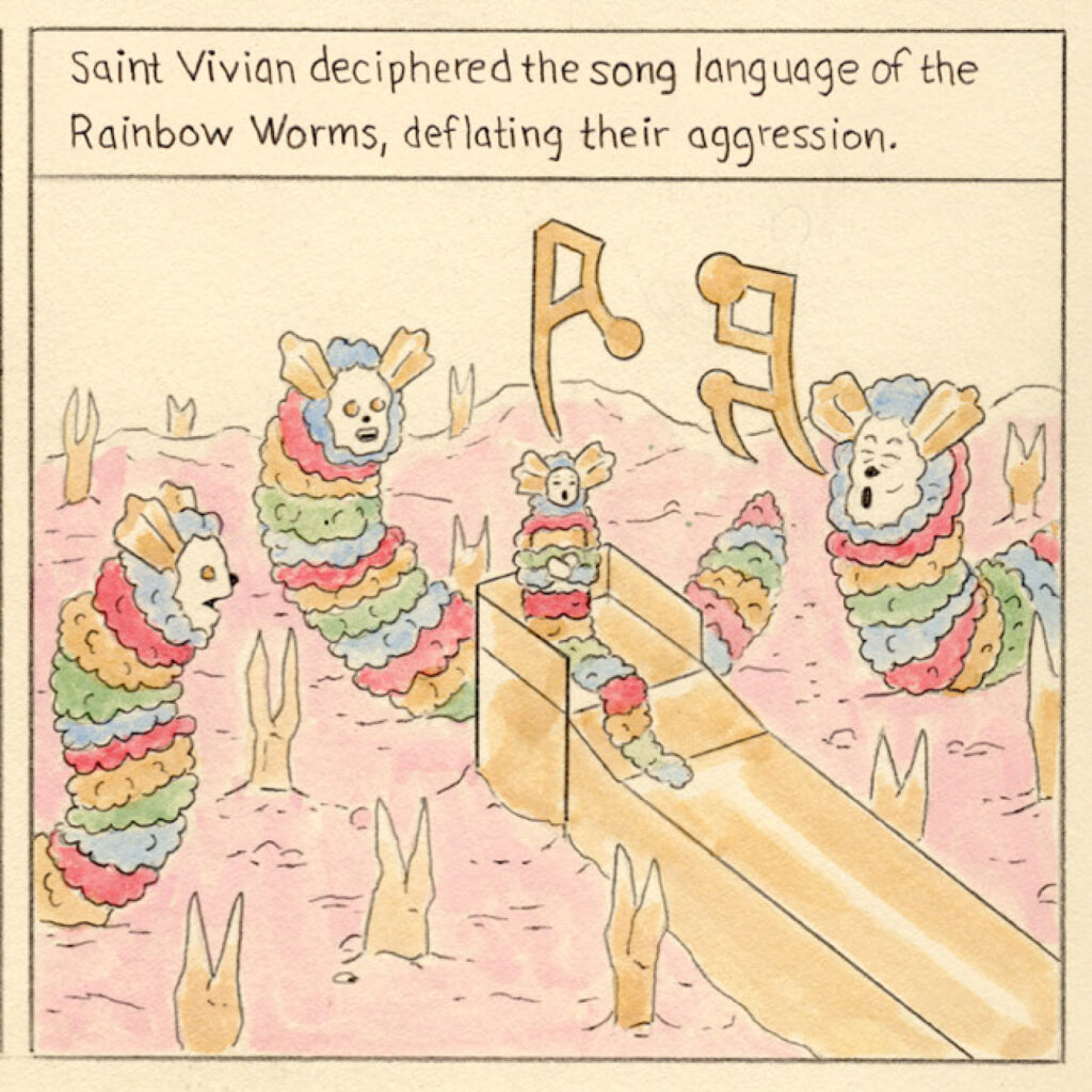 A panel from comic featuring many characters and a scene, along  text.
